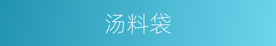 汤料袋的同义词