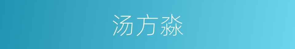 汤方淼的同义词