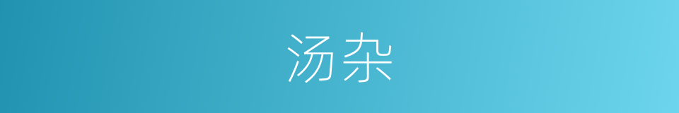 汤杂的同义词