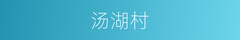 汤湖村的同义词