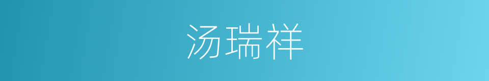 汤瑞祥的同义词