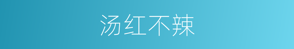 汤红不辣的同义词