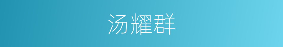 汤耀群的同义词