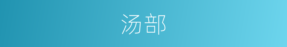 汤部的同义词