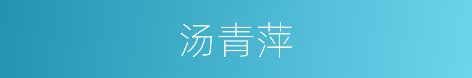 汤青萍的同义词