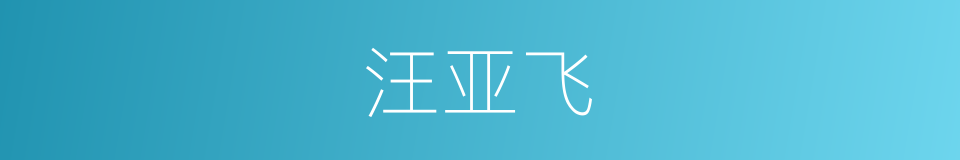 汪亚飞的同义词
