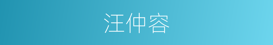 汪仲容的同义词