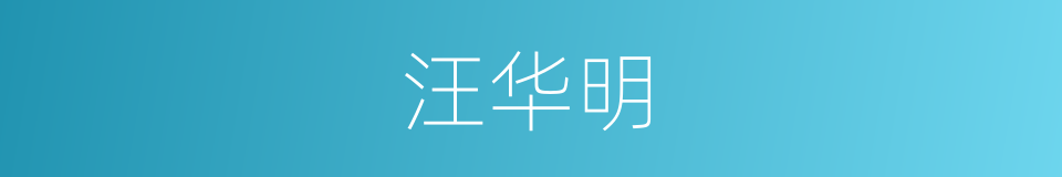汪华明的同义词