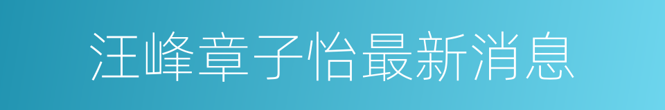 汪峰章子怡最新消息的同义词