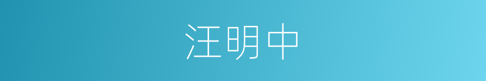 汪明中的同义词