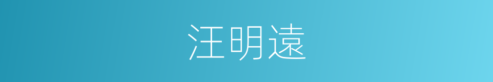 汪明遠的同義詞