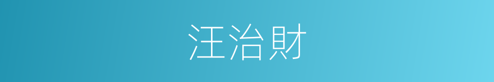 汪治財的同義詞