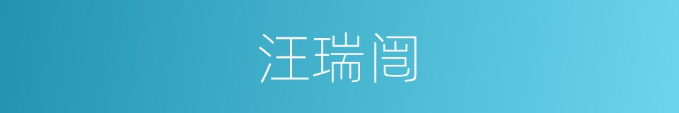 汪瑞闿的同义词