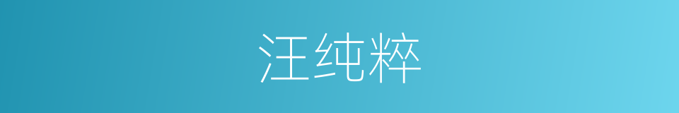 汪纯粹的同义词