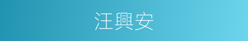 汪興安的同義詞