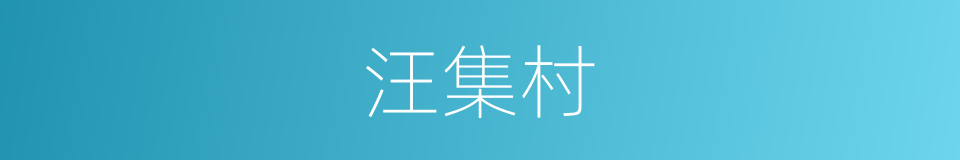 汪集村的同义词