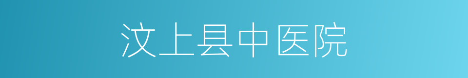汶上县中医院的同义词