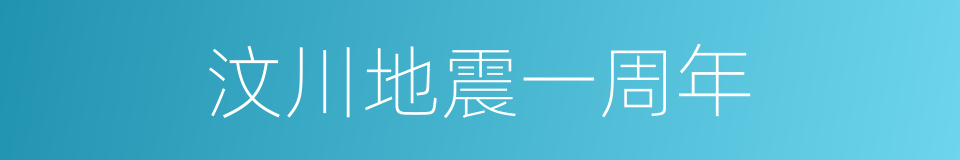 汶川地震一周年的同义词