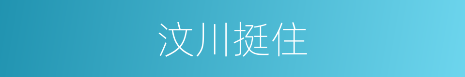 汶川挺住的同义词