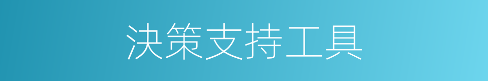 決策支持工具的同義詞