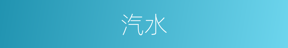 汽水的意思
