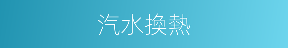 汽水換熱的同義詞