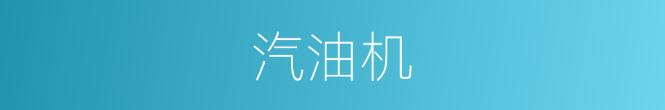 汽油机的意思