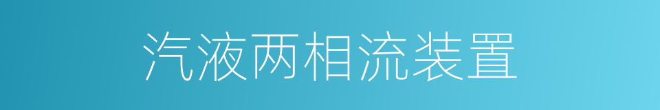 汽液两相流装置的同义词