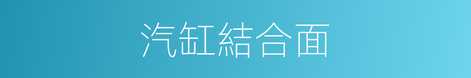 汽缸結合面的同義詞