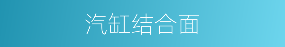 汽缸结合面的同义词