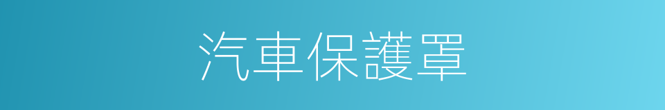 汽車保護罩的同義詞