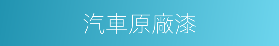 汽車原廠漆的同義詞