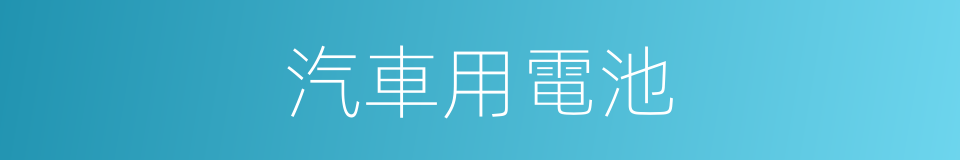 汽車用電池的同義詞