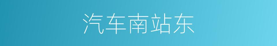 汽车南站东的同义词