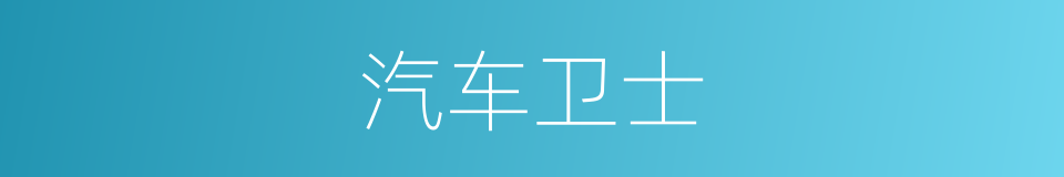 汽车卫士的同义词