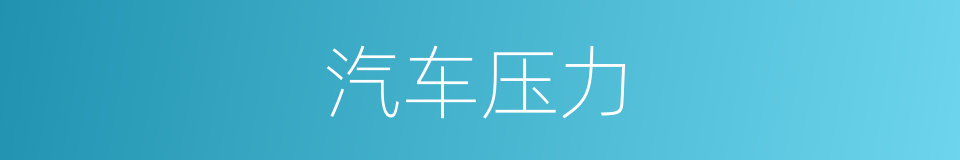 汽车压力的同义词