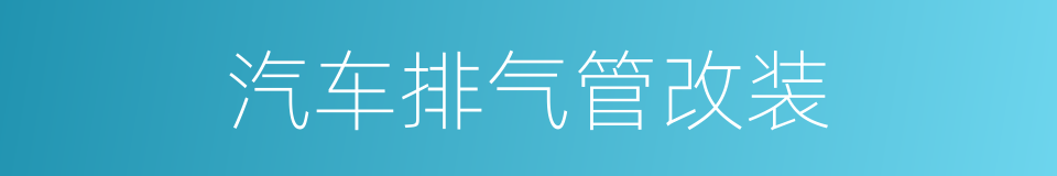 汽车排气管改装的同义词