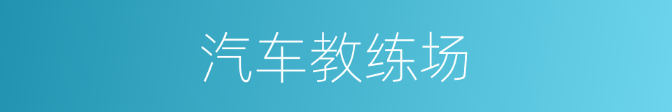 汽车教练场的同义词