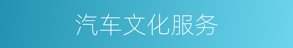 汽车文化服务的同义词