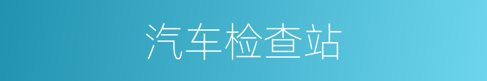 汽车检查站的同义词
