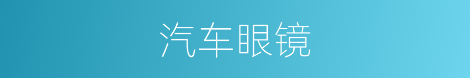 汽车眼镜的同义词