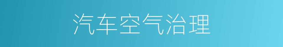 汽车空气治理的同义词