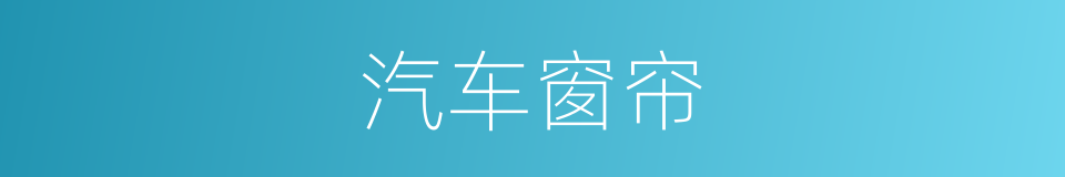 汽车窗帘的同义词