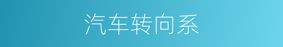 汽车转向系的同义词