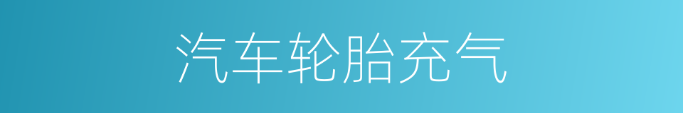 汽车轮胎充气的同义词