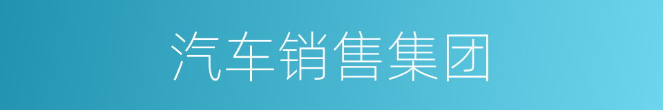汽车销售集团的同义词
