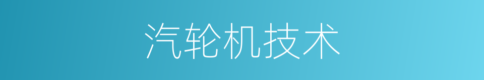 汽轮机技术的同义词
