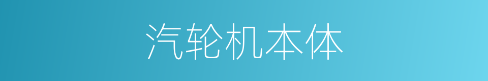 汽轮机本体的同义词