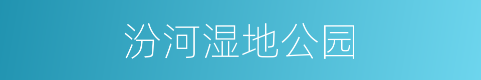 汾河湿地公园的同义词