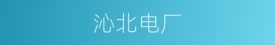 沁北电厂的同义词